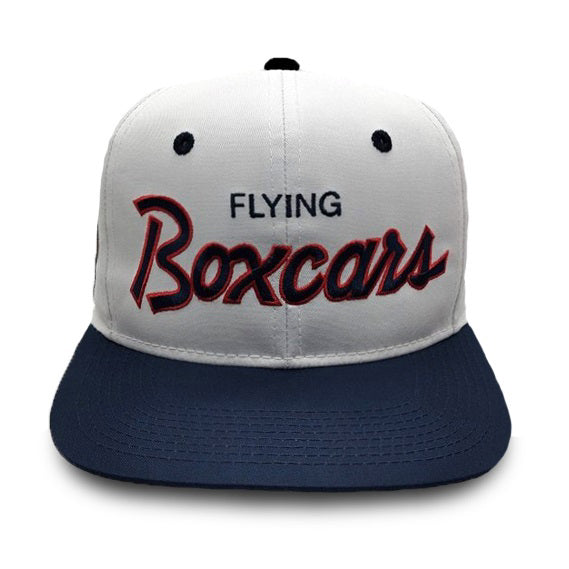 White Navy Boxcars Hat