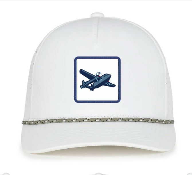 White Rope Patch Hat