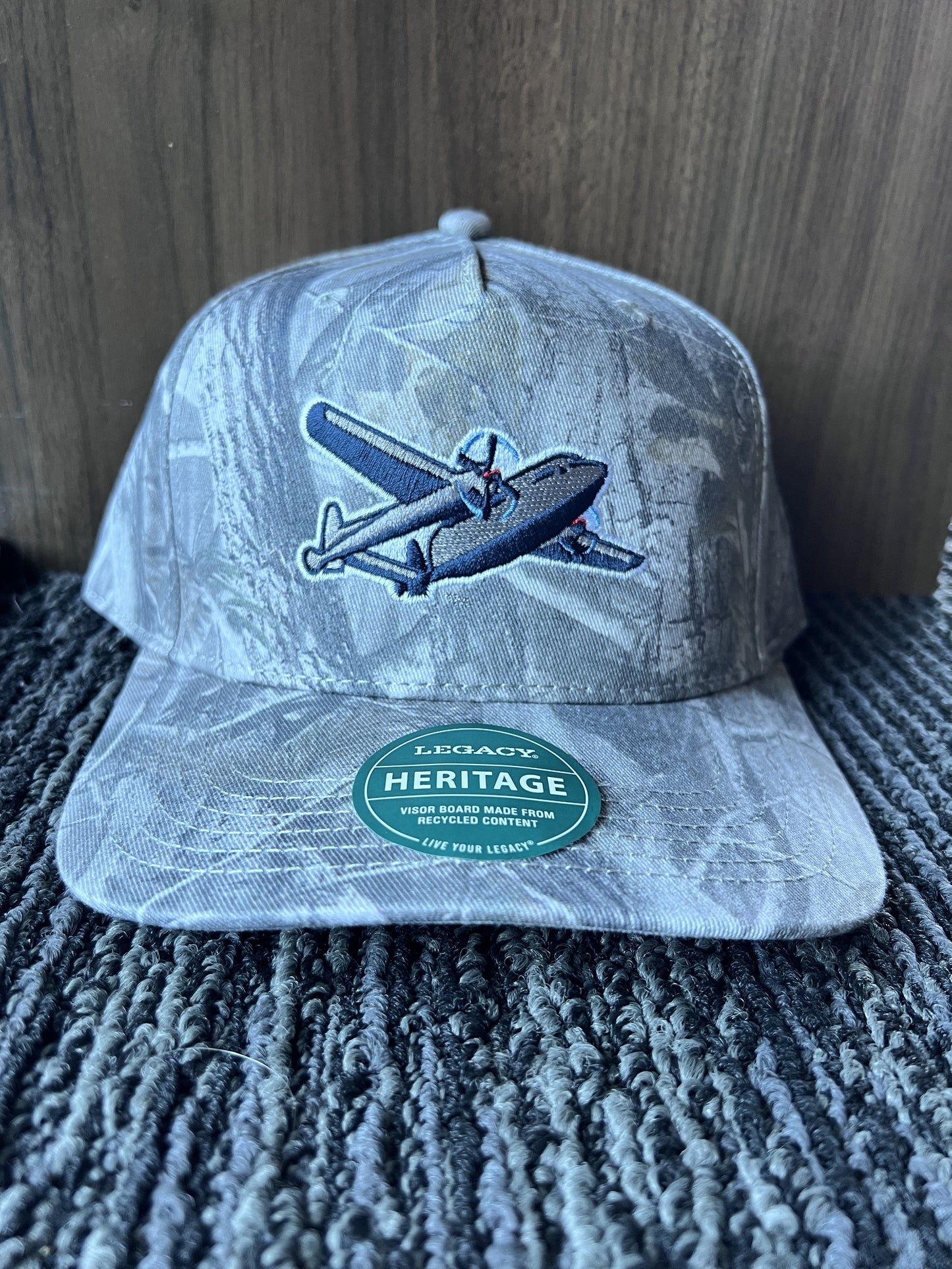 White Camo Plane Hat