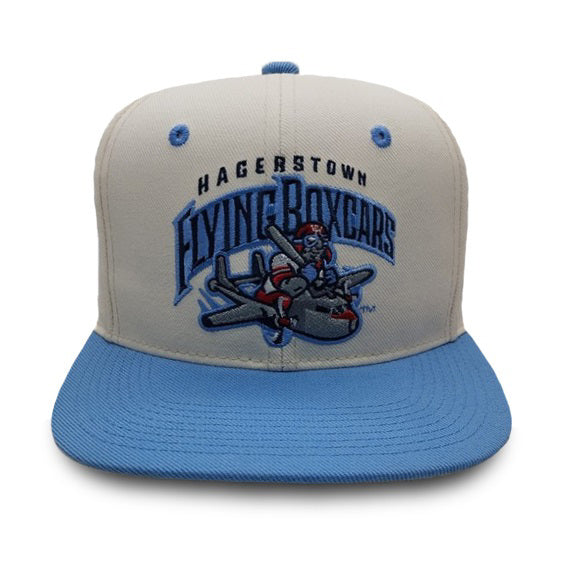 White Powder Blue Logo Cap