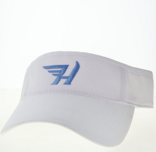 White Blue H Visor