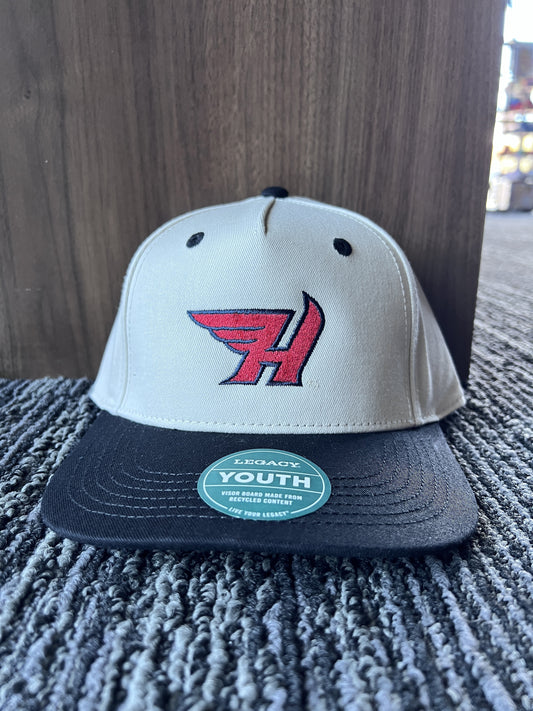 Stone Black Hitched Kids hat