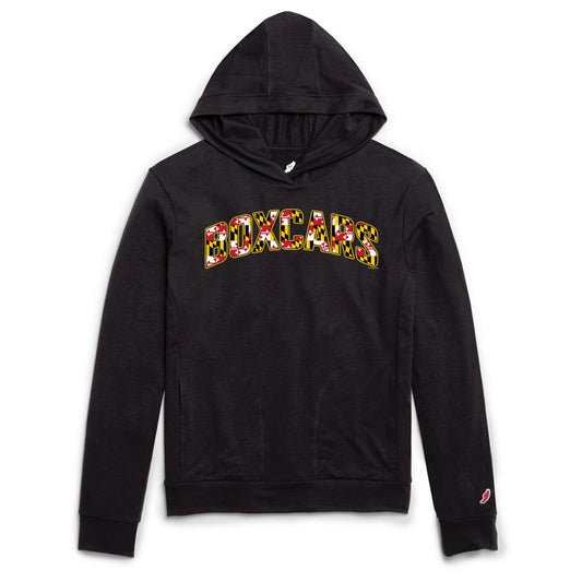 Black MD Boxcars lightweight hoodie