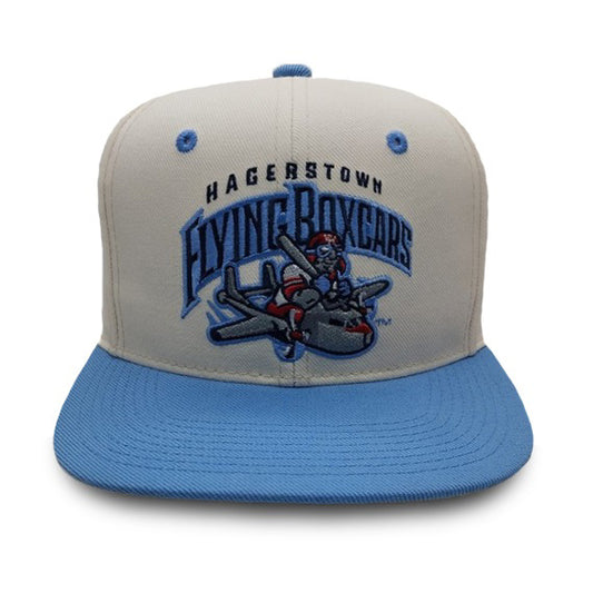 White Powder Blue Logo Cap