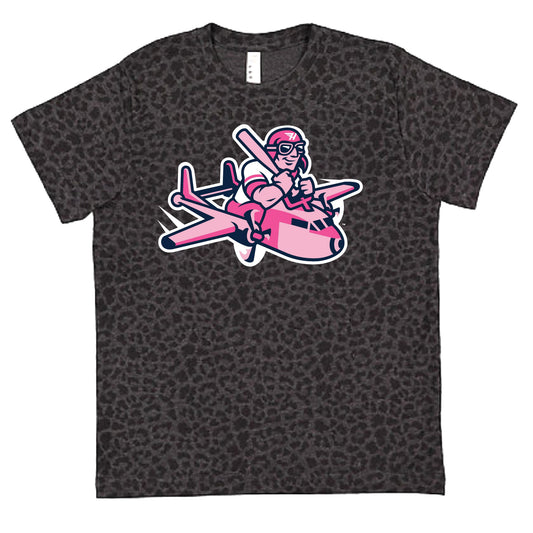 Youth Girls Black Leopard Shirt